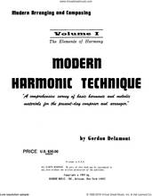 Cover icon of Modern Harmonic Technique, Vol. 1 sheet music for composition method by Gordon Delamont, intermediate skill level