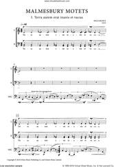 Cover icon of Malmesbury Motets sheet music for choir (SATB: soprano, alto, tenor, bass) by Nico Muhly, intermediate skill level