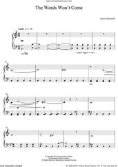 Cover icon of The Words Won't Come (from Darkest Hour) sheet music for piano solo by Dario Marianelli, intermediate skill level