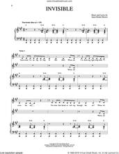 Cover icon of Invisible (from How We React And How We Recover) sheet music for voice and piano by Jason Robert Brown, intermediate skill level