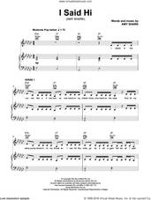 Cover icon of I Said Hi sheet music for voice, piano or guitar by Amy Shark, intermediate skill level