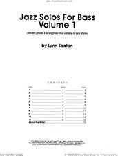 Cover icon of Jazz Solos For Bass, Volume 1 sheet music for percussions by Lynn Seaton, intermediate skill level