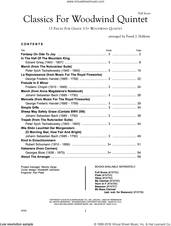Cover icon of Classics For Woodwind Quintet - Full Score sheet music for wind quintet by Frank J. Halferty, classical score, intermediate skill level