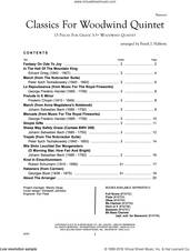Cover icon of Classics For Woodwind Quintet - Bassoon sheet music for wind quintet by Frank J. Halferty, classical score, intermediate skill level