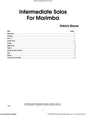 Cover icon of Intermediate Solos For Marimba sheet music for percussions by James Moore, intermediate skill level