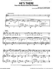 Cover icon of He's There sheet music for voice and piano by Michael Korie, Amy Powers, Lucy Simon, Lucy Simon Levine, Lucy Simon Levine, Michael Korie & Amy Powers and Lucy Simon, Michael Korie & Amy Powers, intermediate skill level