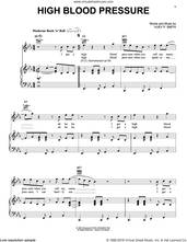 Cover icon of High Blood Pressure sheet music for voice, piano or guitar by Huey 