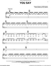 Cover icon of You Say sheet music for voice, piano or guitar by Lauren Daigle, Jason Ingram and Paul Mabury, intermediate skill level