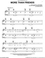 Cover icon of More Than Friends (feat. Meghan Trainor) sheet music for voice, piano or guitar by Jason Mraz, Andrew Wells and Meghan Trainor, intermediate skill level