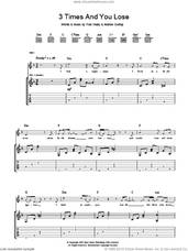 Cover icon of 3 Times And You Lose sheet music for guitar (tablature) by Merle Travis, Andrew Dunlop and Fran Healy, intermediate skill level