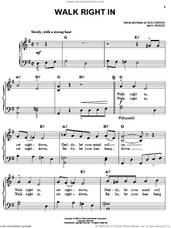 Cover icon of Walk Right In sheet music for piano solo by The Rooftop Singers, Gus Cannon and Harry Woods, easy skill level