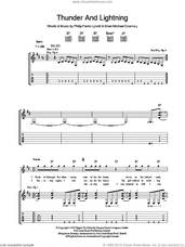 Cover icon of Thunder And Lightning sheet music for guitar (tablature) by Thin Lizzy, Brian Downey and Phil Lynott, intermediate skill level