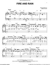 Cover icon of Fire And Rain sheet music for piano solo by James Taylor, easy skill level