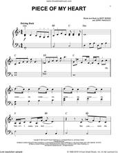 Cover icon of Piece Of My Heart sheet music for piano solo by Janis Joplin, Bert Berns and Jerry Ragovoy, easy skill level