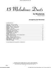 Cover icon of 15 Melodious Duets sheet music for flute and clarinet by Carl Strommen, classical score, intermediate duet