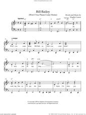 Cover icon of Bill Bailey (Won't You Please Come Home) sheet music for piano solo by Johann Pachelbel, intermediate skill level