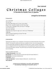 Cover icon of Christmas Collages - Piano (optional) sheet music for wind ensemble (piano part) by Carl Strommen, intermediate skill level