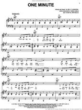 Cover icon of One Minute sheet music for voice, piano or guitar by Kelly Clarkson, Chantal Kreviazuk, Kara DioGuardi and Raine Maida, intermediate skill level