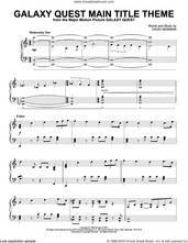 Cover icon of Galaxy Quest Main Title Theme sheet music for piano solo by David Newman, classical score, intermediate skill level