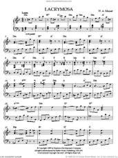 Cover icon of Lacrymosa, K. 626 sheet music for piano solo by Wolfgang Amadeus Mozart, classical score, intermediate skill level