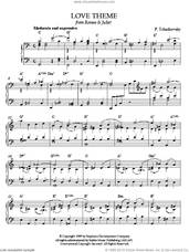 Cover icon of Love Theme from Romeo And Juliet sheet music for piano solo by Pyotr Ilyich Tchaikovsky, classical score, intermediate skill level