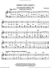 Cover icon of When The Saints Go Marching In (Theme and Variations) sheet music for piano solo, easy skill level
