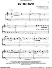 Cover icon of Better Now sheet music for piano solo by Post Malone, Adam Feeney, Austin Post, Carl Rosen, Kaan Gunesberk, Louis Bell and William Walsh, easy skill level
