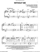 Cover icon of Without Me sheet music for piano solo by Halsey, Amy Allen, Ashley Frangipane, Brittany Amaradio, Carl Rosen, Justin Timberlake, Louis Bell, Scott Storch and Timothy Mosely, easy skill level
