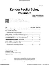 Cover icon of Kendor Recital Solos, Volume 2 - Trombone With Piano Accompaniment and MP3's (complete set of parts) sheet music for trombone and piano, intermediate skill level