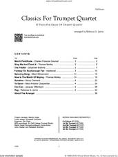Cover icon of Classics For Trumpet Quartet - Full Score sheet music for trumpet quartet (full score) by Rebecca G. Jarvis, intermediate skill level