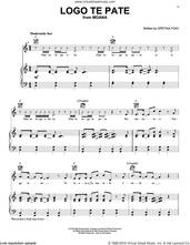 Cover icon of Logo Te Pate (from Moana) sheet music for voice, piano or guitar by Opetaia Foa'i, intermediate skill level