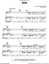 Cover icon of Bad sheet music for voice, piano or guitar by James Bay and Dan Wilson, intermediate skill level