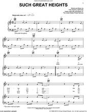 Cover icon of Such Great Heights sheet music for voice, piano or guitar by Iron And Wine and The Postal Service, intermediate skill level