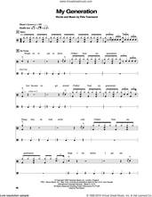 Cover icon of My Generation sheet music for drums by The Who and Pete Townshend, intermediate skill level