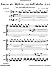 Cover icon of Mamma Mia!, highlights from the movie soundtrack (arr. mac huff) sheet music for orchestra/band (synthesizer) by ABBA, Mac Huff, Benny Andersson, Bjorn Ulvaeus and Stig Anderson, intermediate skill level
