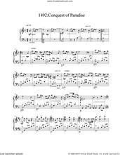 Cover icon of Conquest Of Paradise sheet music for piano solo by Vangelis, intermediate skill level