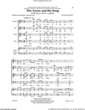 Cover icon of The Arrow And The Song sheet music for choir (SATB: soprano, alto, tenor, bass) by Richard Waters and Henry Wadsworth Longfellow, intermediate skill level