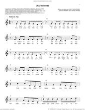 Cover icon of Call Me Maybe sheet music for voice and other instruments (fake book) by Carly Rae Jepsen, Joshua Ramsay and Tavish Crowe, intermediate skill level