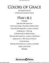 Cover icon of Colors of Grace, lessons for lent (new edition) (orchestra accompaniment) sheet music for orchestra/band (flute 1 and 2) by Joseph M. Martin, Douglas Nolan and J. Paul Williams, intermediate skill level