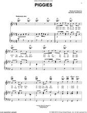 Cover icon of Piggies sheet music for voice, piano or guitar by The Beatles and George Harrison, intermediate skill level