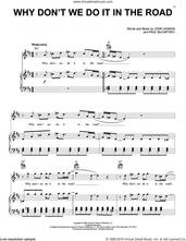 Cover icon of Why Don't We Do It In The Road sheet music for voice, piano or guitar by The Beatles, John Lennon and Paul McCartney, intermediate skill level