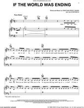 Cover icon of If The World Was Ending (feat. Julia Michaels) sheet music for voice, piano or guitar by JP Saxe, Jonathan Percy Saxe and Julia Michaels, intermediate skill level