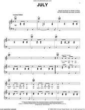 Cover icon of July sheet music for voice, piano or guitar by Noah Cyrus, Mike Sonier and Peter Harding, intermediate skill level