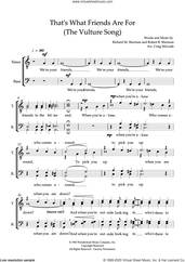 Cover icon of That's What Friends Are For (the Vulture Song) (arr. Craig McLeish) sheet music for choir (TTBB: tenor, bass) by Richard M. Sherman, Craig McLeish, Robert B. Sherman and Sherman Brothers, intermediate skill level
