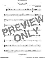 Cover icon of All Is Found (from Disney's Frozen 2) sheet music for flute solo by Evan Rachel Wood, Kristen Anderson-Lopez and Robert Lopez, intermediate skill level