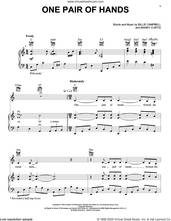Cover icon of One Pair Of Hands sheet music for voice, piano or guitar by Carroll Roberson, Billie Campbell and Manny Curtis, intermediate skill level