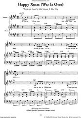 Cover icon of Happy Xmas (War Is Over) sheet music for choir (SSA: soprano, alto) by John Lennon and Yoko Ono, intermediate skill level