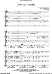 Cover icon of Don't You Want Me (arr. Val Regan) sheet music for choir (SATB: soprano, alto, tenor, bass) by The Human League, Val Regan, Adrian Wright, Jo Callis and Phil Oakey, intermediate skill level