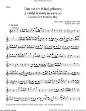 Cover icon of A Child Is Born To Save Us (Uns ist ein Kind geboren) (Parts) (ed. Peter Aston) (complete set of parts) sheet music for orchestra/band by Johann Sebastian Bach and Peter Aston, classical score, intermediate skill level