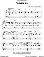 Cover icon of Slow Burn sheet music for piano solo by Kacey Musgraves, Daniel Tashian and Ian Fitchuk, easy skill level